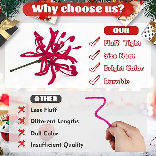 Vista 24 de LOKUNN Limpiapipas, juego de 200 limpiadores de pipas negras, tallos de felpilla de color sólido, manualidades y manualidades con ojos adhesivos