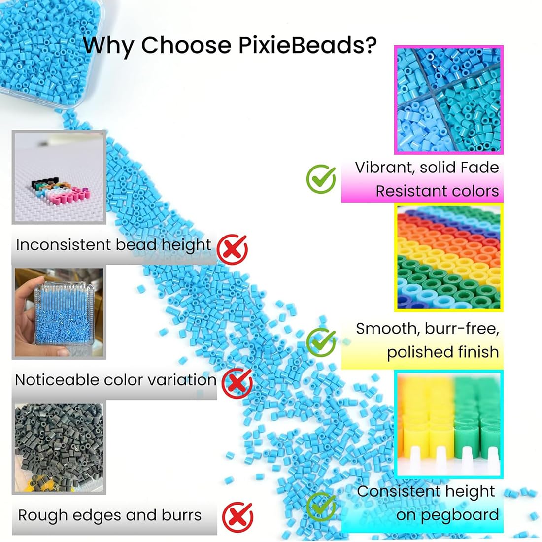 Lot de mini perles fusibles, 120 couleurs, 120 000 perles, 131 pièces avec organiseur, outil de repassage, parfait pour les projets visionnaires et les travaux manuels créatifs