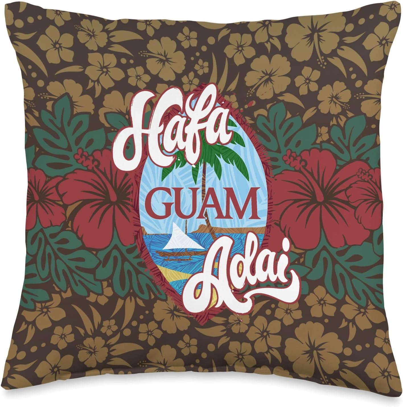 Guam Decor Gifts | Hafa Adai Decorations Chamorro Guamanian Throw Pillow