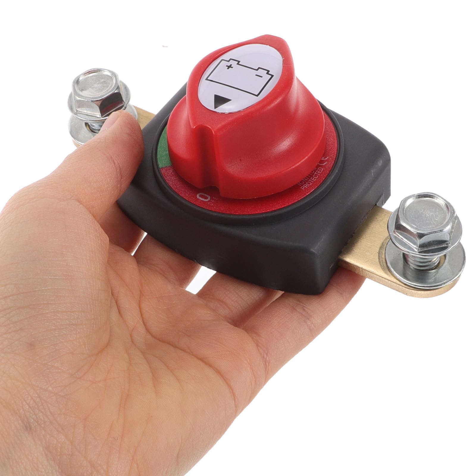 BETOOKY Interruptor de Desconexión de Batería de Latón y Abs, Integrado, Alta Corriente para Automóvil, Barco y Rv, Interruptor de Seguridad Marino, Accesorio de Batería para