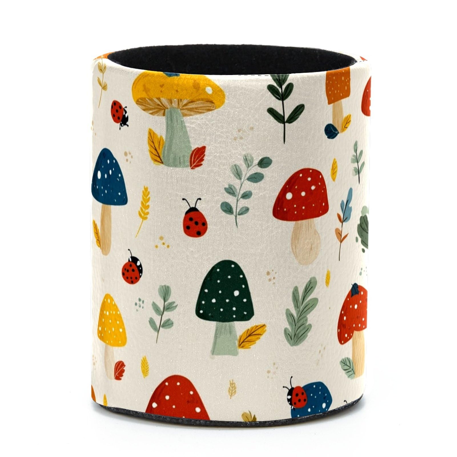VAPOKF Round Pencil Holders for Desk, Mushroom Pen Holders Pen Pot Makeup Brushes Storage Desktop Stationery Supplies Organiser for Home Office