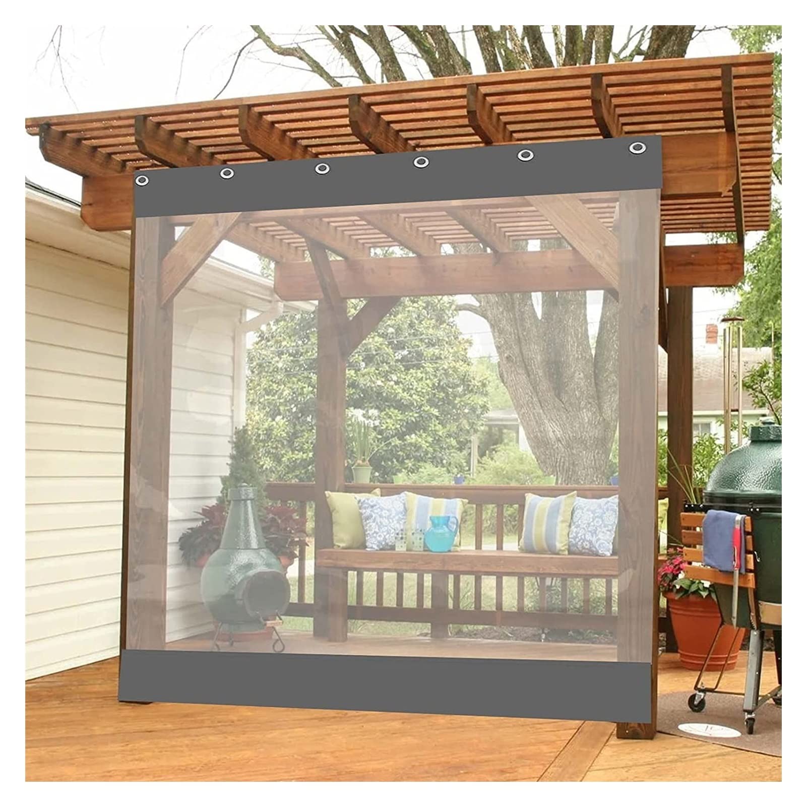 GJZQDKX Durable 0.5mm PVC Outdoor Tent Waterproof TearResistant Shelter for Garden Garage Balcony & Pergola Ideal for Camping Events & Outdoor Activities (1x3m)