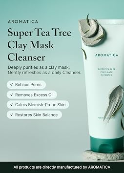 AROMATICA Super Tea Tree Clay Mask Cleanser (5.0 fl oz)