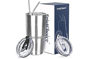 30 oz Stainless Steel Tumbler with Lid & Straw