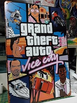 Amazon.co.jp: グランドセフトオート バイスシティ看板 メタルサイン Amazon.co.jp: グランドセフトオート バイスシティ看板 メタルサイン