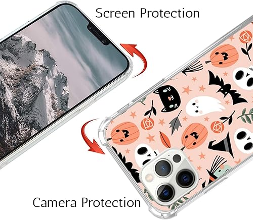 Miniatura 4 de Trippy - Funda hippie para teléfono de Halloween, diseño de calabaza, otoño, otoño, para iPhone 13 Pro Max, diseño de estrellas y plantas florales