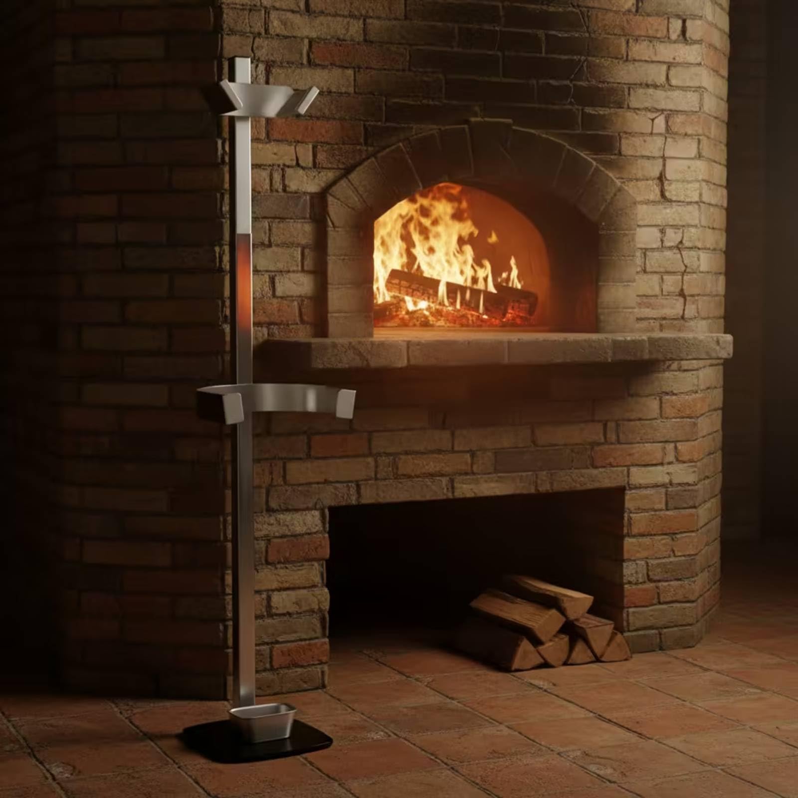 Baoblaze Porta Pale Pizza Scaffale Porta Utensili Supporto Verticale Base Rettangolare Acciaio Inox Stand Organizzatore Robusto Gestione Ordinata Utensili Adatto Pizzerie Panifici Cucine Domestiche