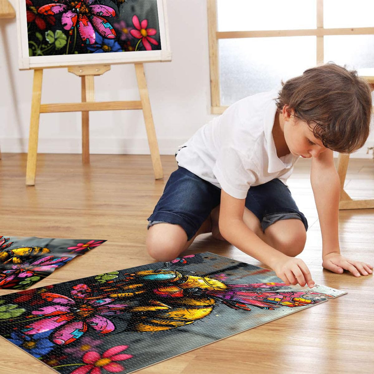 Puzzle per adulti 2000 pezzi api rompicapo puzzle con pezzi completamente ad incastro a forma casuale 70 x 100 cm per bambini di 14 anni
