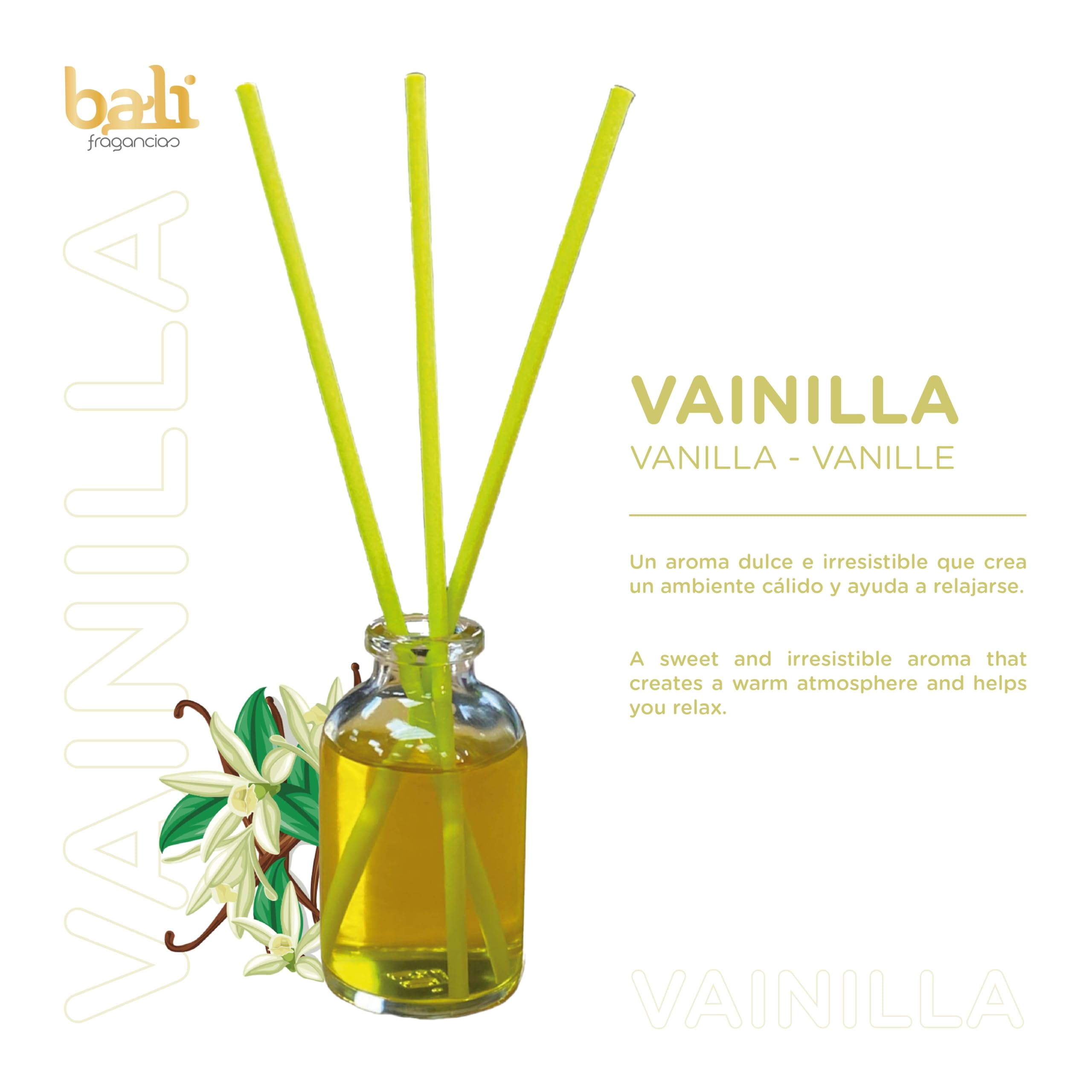 Set van 4 Bali Fragrance Mikado lavendel luchtverfrisser met rotanstelen voor je woonkamer, eetkamer of elke kamer in je huis