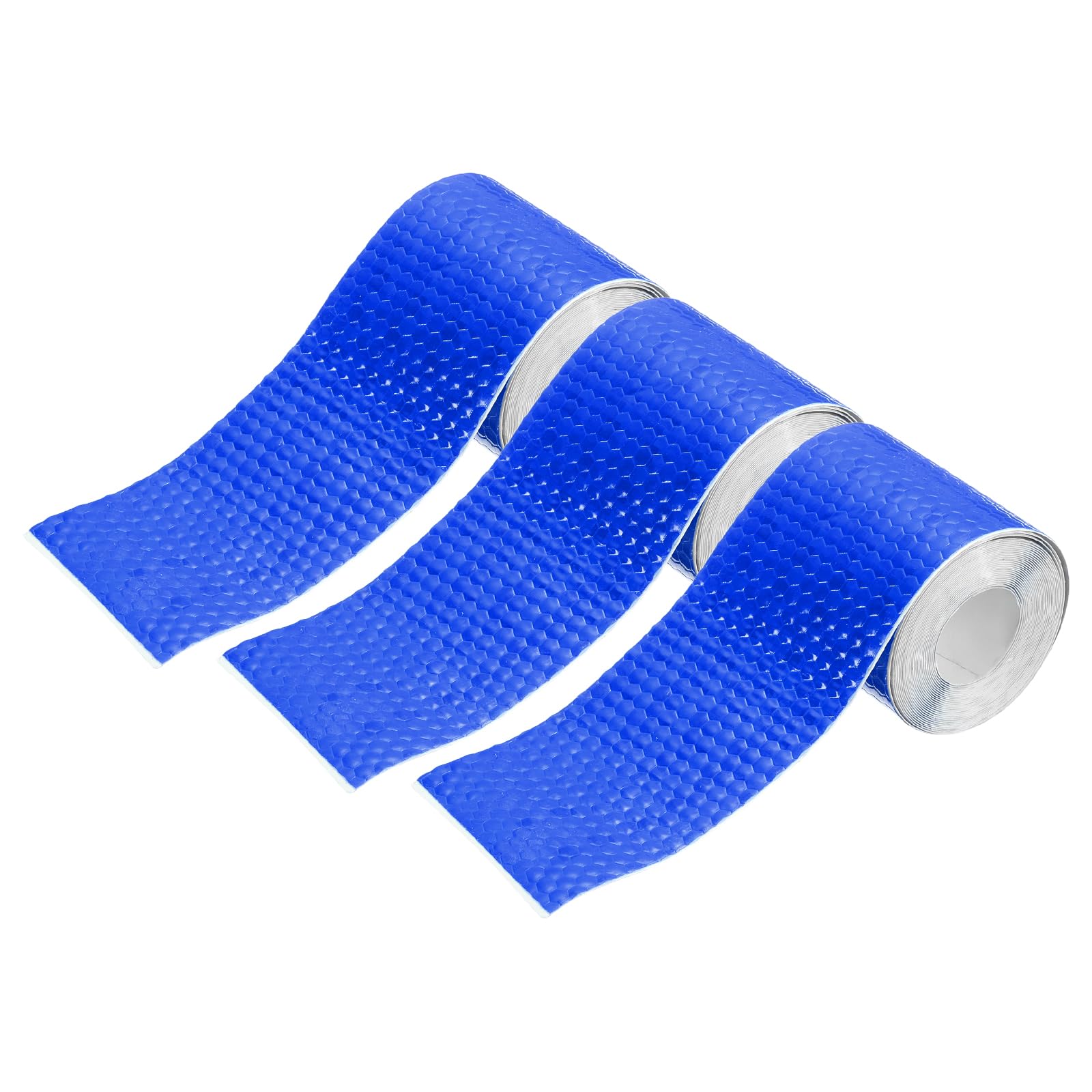 sourcing map 3 Rolls Reflective Tape 2" x 118" High Visibility Reflective Adhesive Stickers Outdoor Waterproof for Trailer Trucks Bike Car Motorcycle Helmet Mailbox, Blue