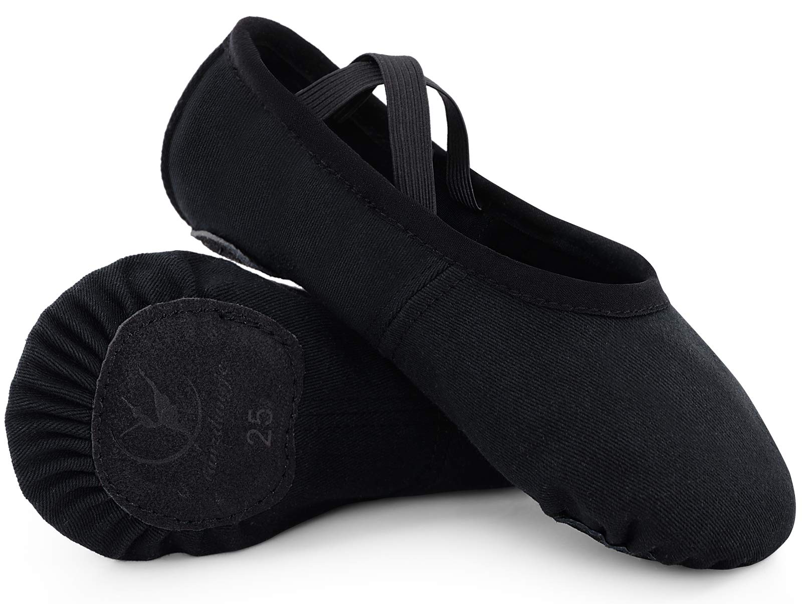 Ballettschuhe mädchen Ballettschläppchen Tanzschuhe Damen Stretch-Leinwand für Kinder Erwachsene Gr. 23-45(Bitte eine Nummer größer wählen)