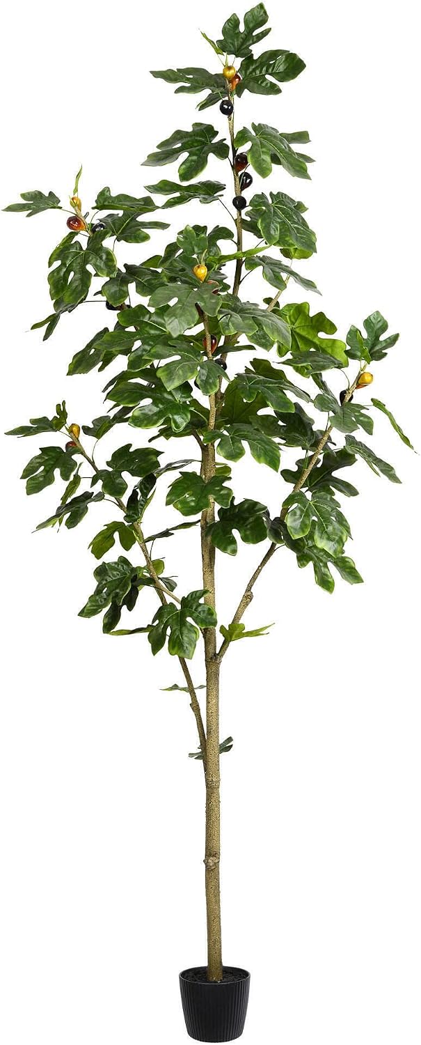 Vickerman Everyday Artificial Fig Leaf Tree 4ft Tall - Green Indoor Potted Fig Tree - Faux Decor for Home Or Office