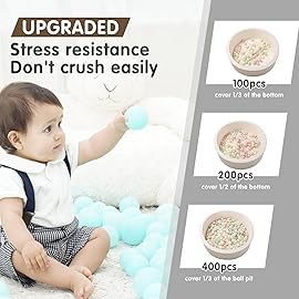 Realhaha Ball Pit Balls 100 Play Balls Plastic Balls for Baby Girls Toddlers Kids Play Tent Pool Playhouse Playpen Party Decoration, Green Blue