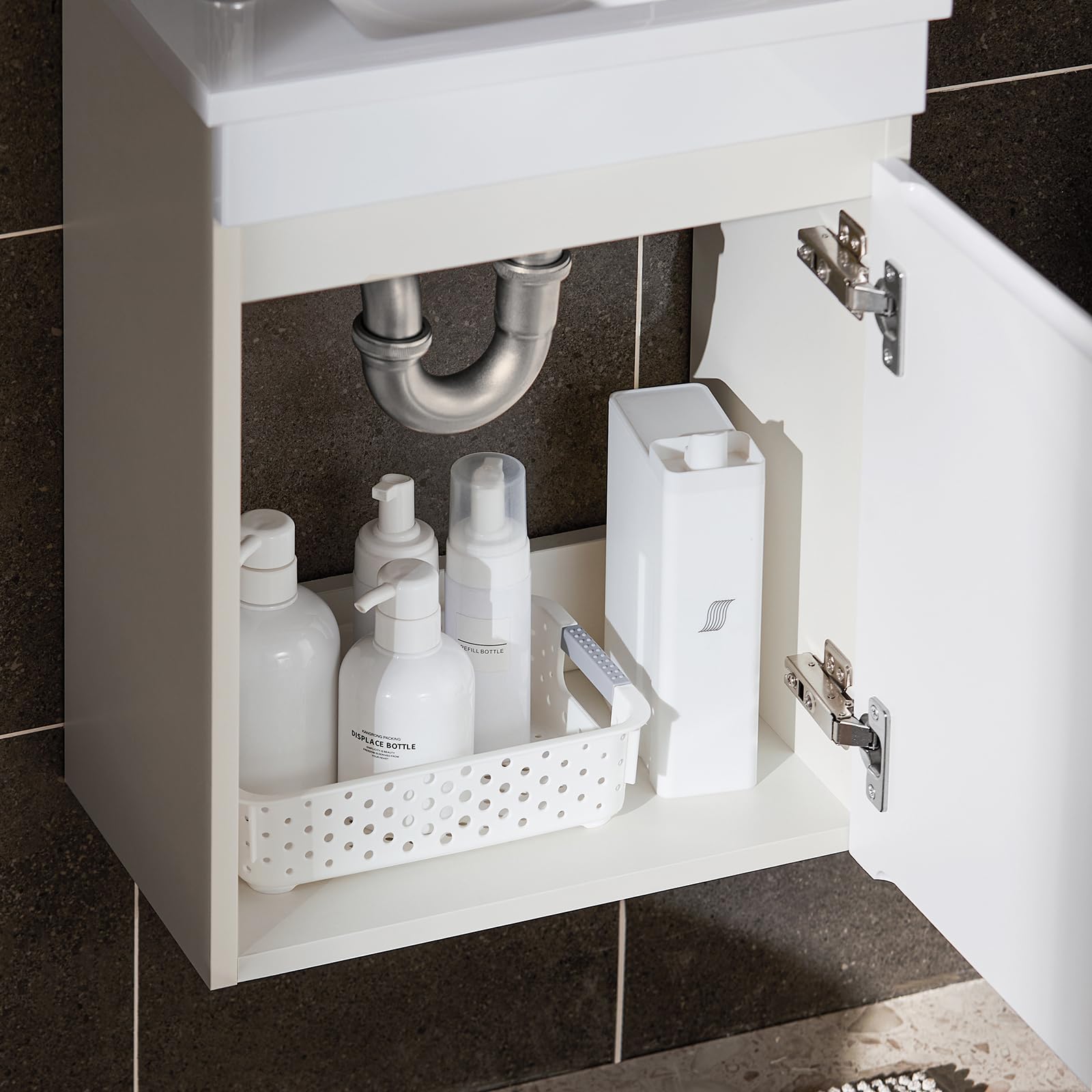Set Bagno SoBuy Mobile Lavabo+Specchio Naturale - Misure 41x25x52cm - Foto 9