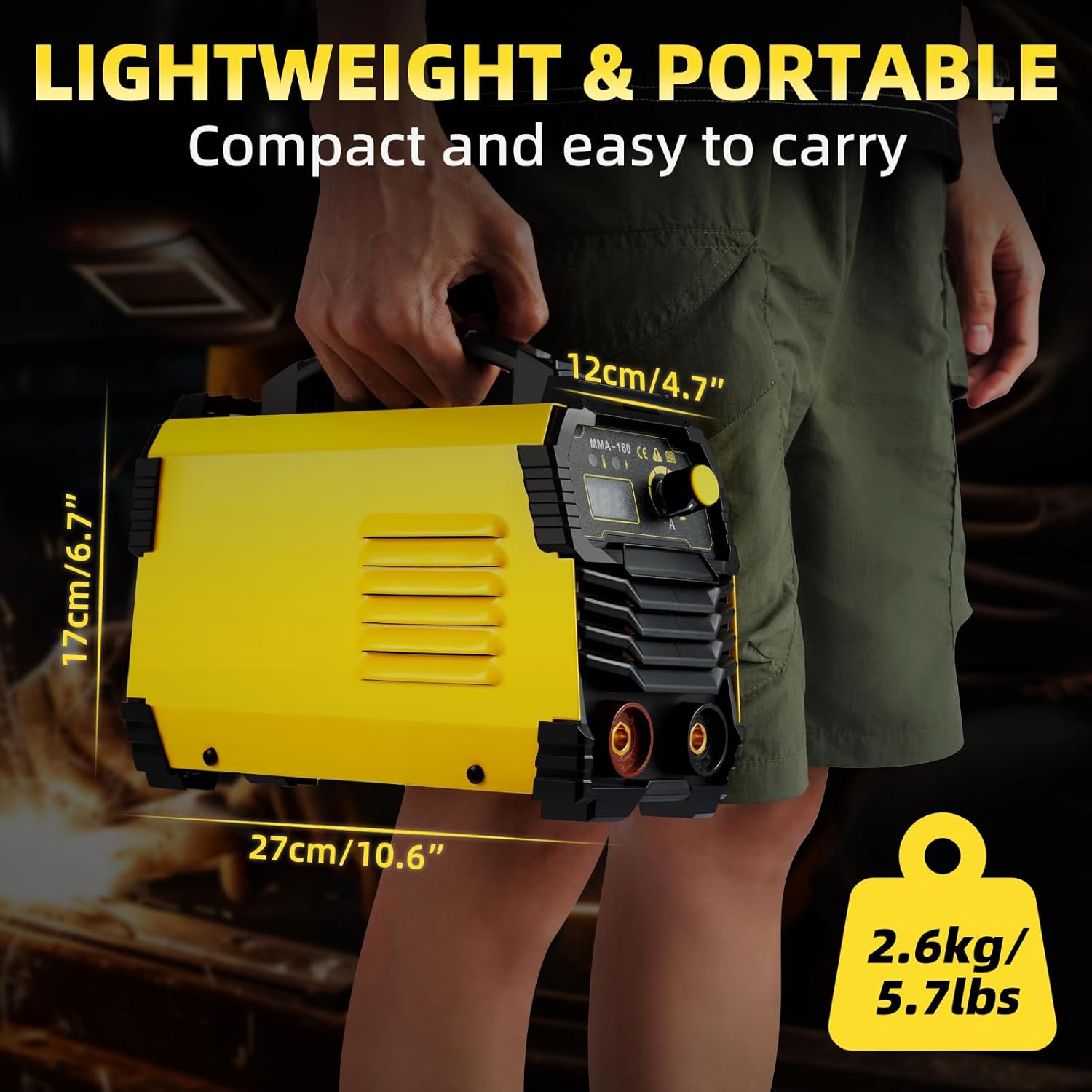 160A Stick Welder, 110V/220V Stick ARC/Lift TIG 2 in 1 Welding Machine with Digital Display, IGBT Inverter MMA Welder Machine with Hot Start, Arc force, Portable Mini Welder