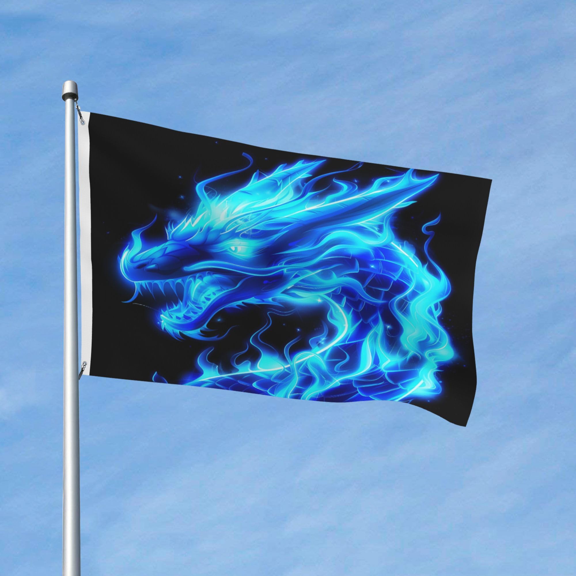 Flame Dragon Flags for Outside 3x5 FT, Long Garden Flag Banner Double Sided Flag House Lawn Yard Decoration