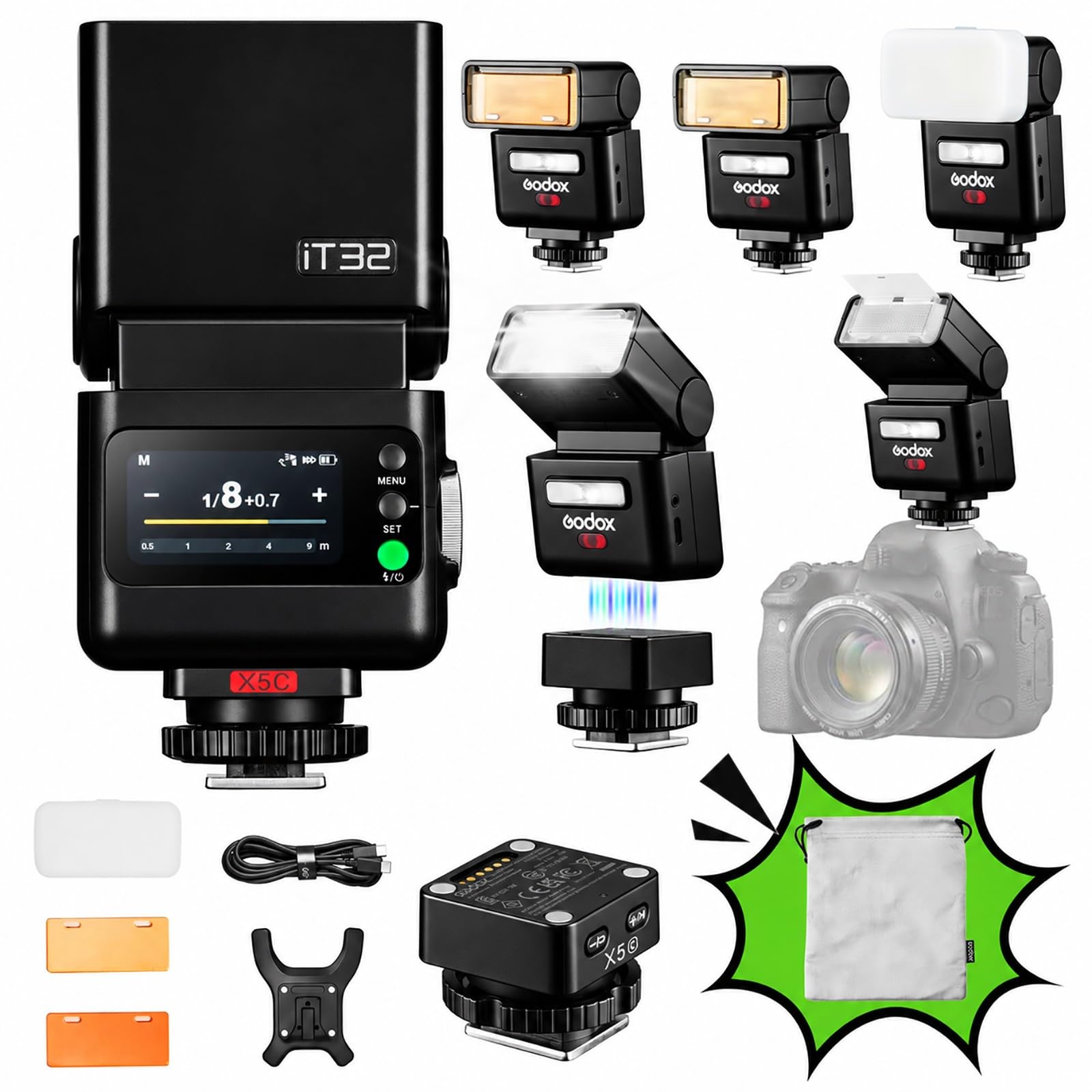 Amazon | Godox iT32 X5C X5-C TTLカメラフラッシュトリガー、for
