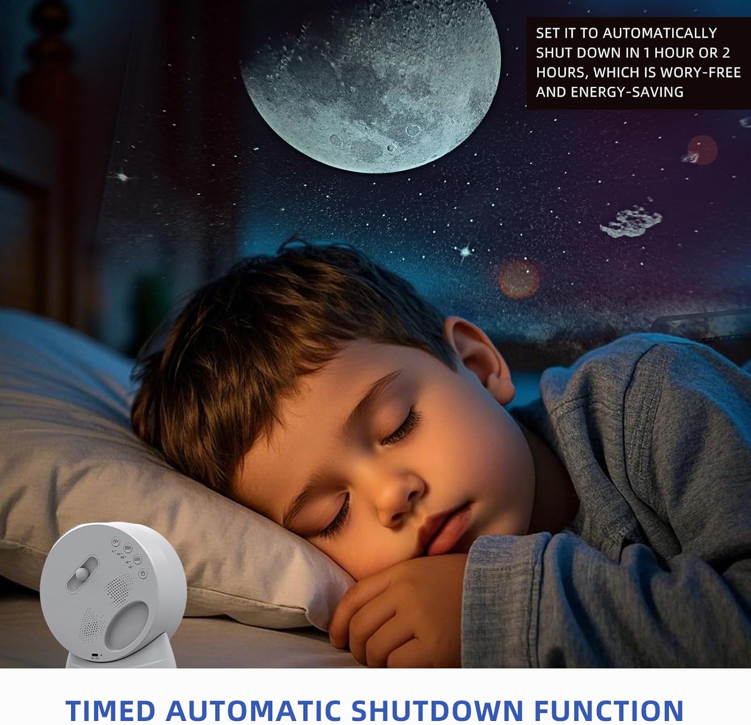 Galaxy Projector Star Light with Shooting Stars - HD Night Light for Bedroom, Bluetooth Speaker, White Noise, Kids Room & Camping, Remote Control, Planetarium & Space Projector