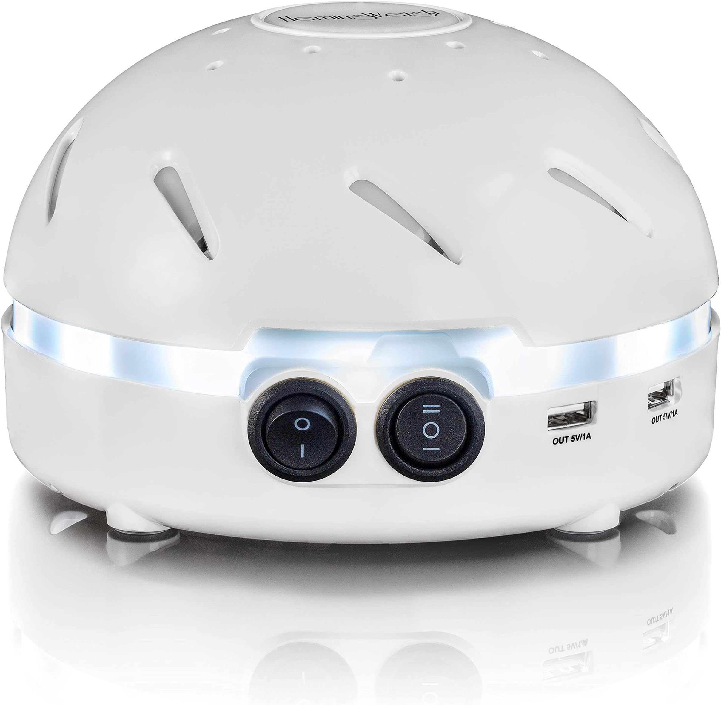 HemingWeigh White Noise Machine for Sleeping with Soothing and Therapeutic Sound; Real Fan Portable Sound Sleep Machine for Adults, Sound Machine for Baby Sleeping, Built-in USB and LED Night Light