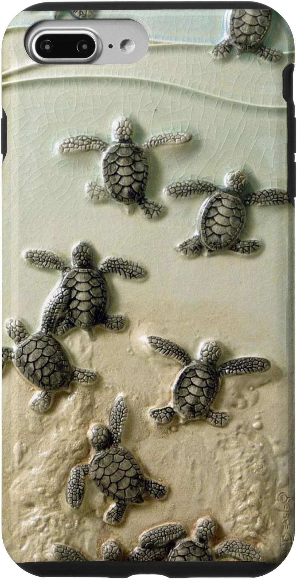 iPhone 7 Plus/8 Plus Baby Green Sea Turtles Case Blue Ocean Turtle Case