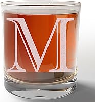 Vista 28 de Monograma grabado de cristal de whisky Rocks de 11 onzas (letra J), regalos de bourbon personalizados de la A-Z para hombres, día del padre, vidrio