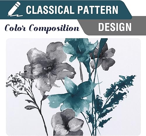 Miniatura 4 de H.VERSAILTEX Cortinas 100% Opacas de 63 Pulgadas de Largo, Juego de 2 Paneles, Cortinas con Estampado Floral Cattleya, Cortinas Térmicas Florales