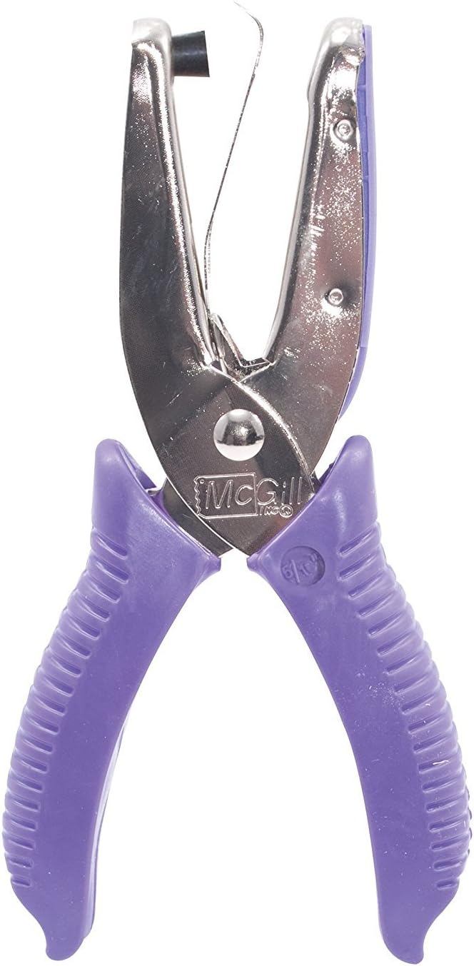 McGill 2" Reach Punchline Hole Punch, 5/16 Inch Round, Chrome/Purple