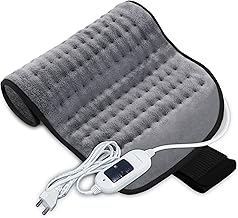 ELOVE Orthopaedic Electric Heating Pad for Pain Relief – Heating Belt for Muscle,Shoulder, Abdominal, Knee, Neck, Back Pain Relief & Period Cramps with Auto Heat Control Technology Heat belt - Grey