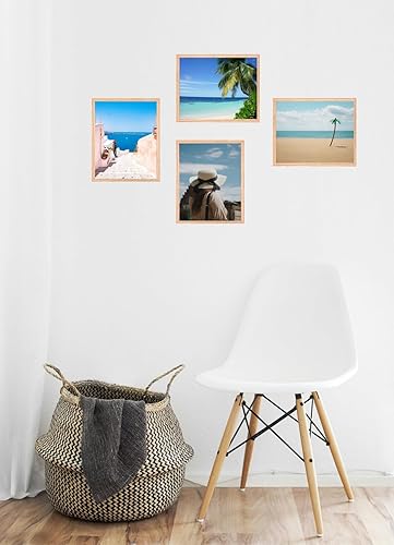 Miniatura 7 de Weikani Marco de fotos de madera de roble A4, paquete de 2 marcos de fotos de madera de 8.3 x 11.8 in, marco de certificado con plexiglás