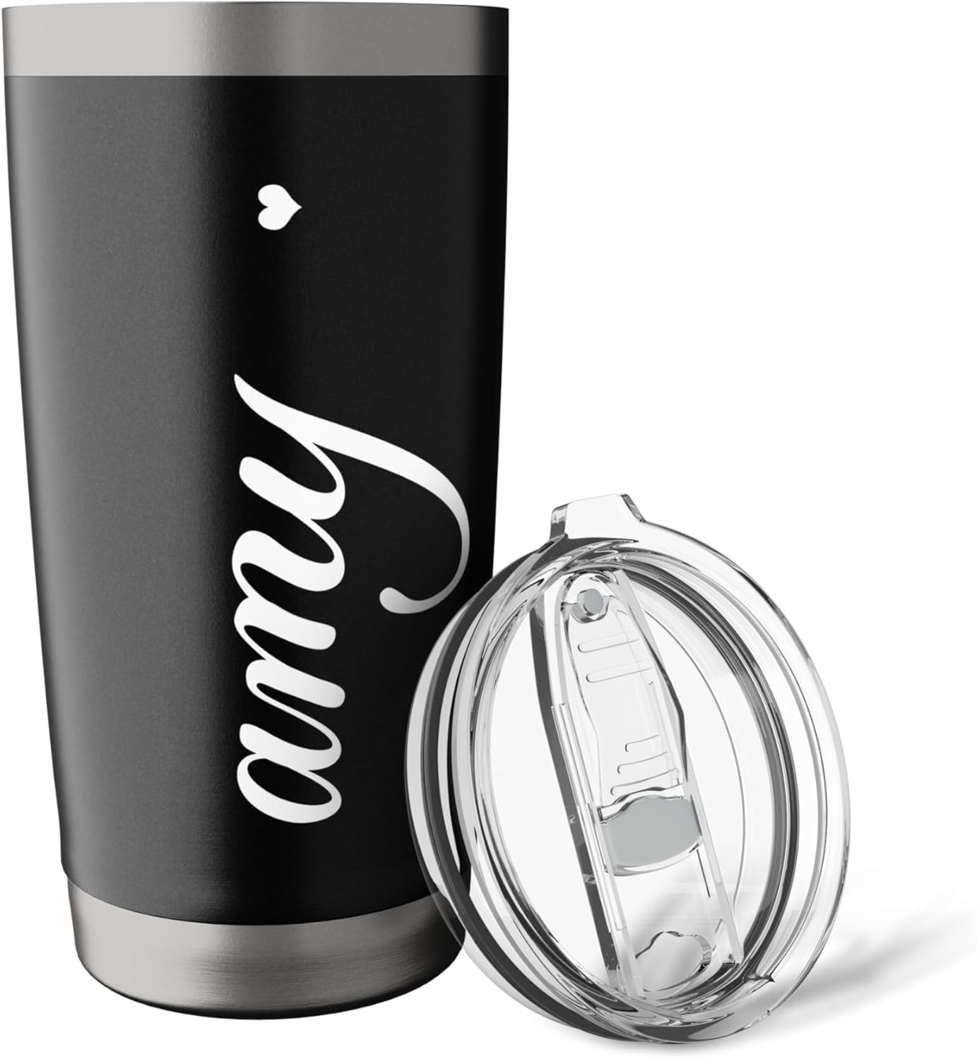 Amy Name Gift Women Girls Monogram Heart Stainless Steel Insulated Tumbler - Image 5