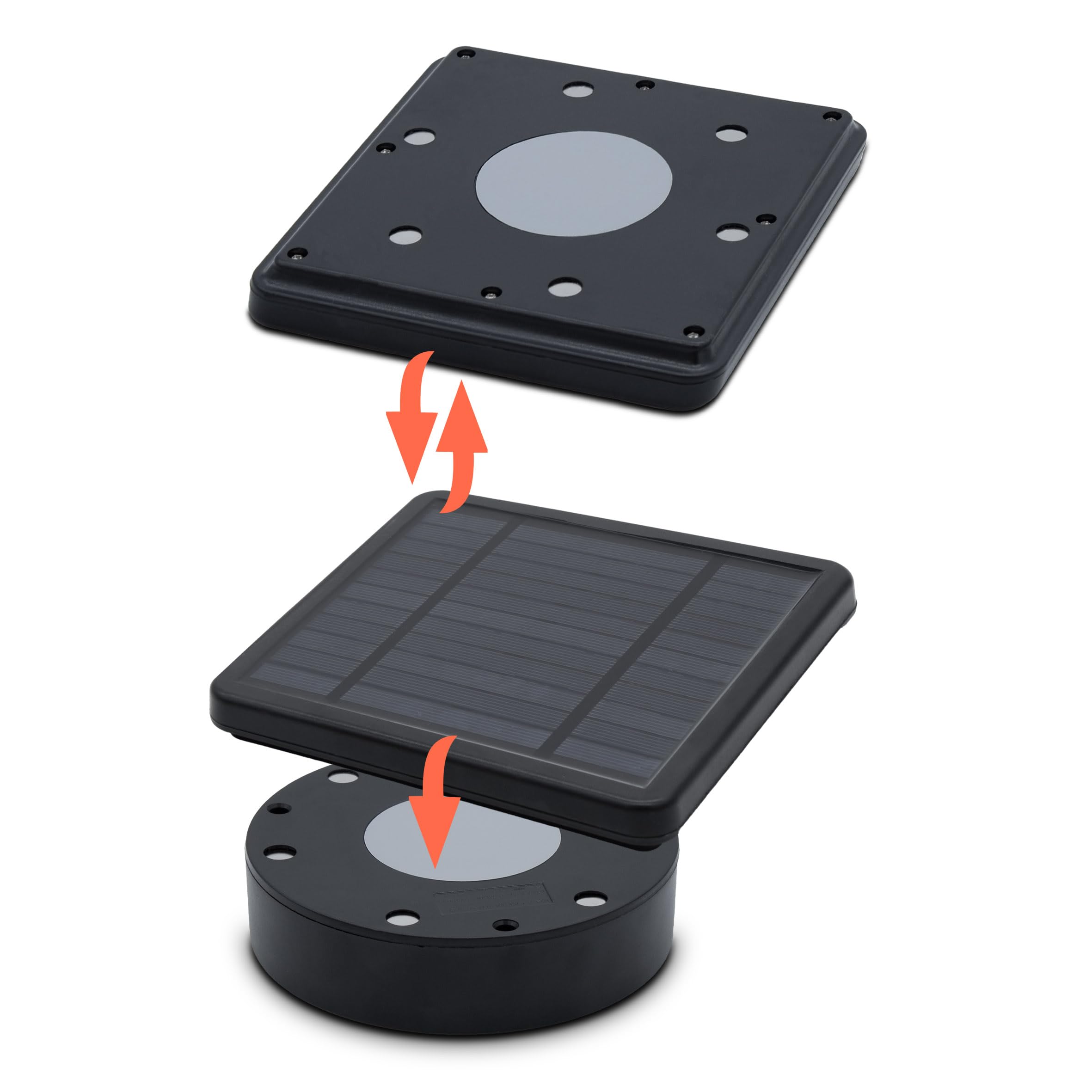 Spetebo Lámpara LED solar magnética para carpa con mando a distancia, diámetro de 12 cm, iluminación con 3 niveles de brillo, lámpara de camping, iluminación exterior para sombrilla de tienda