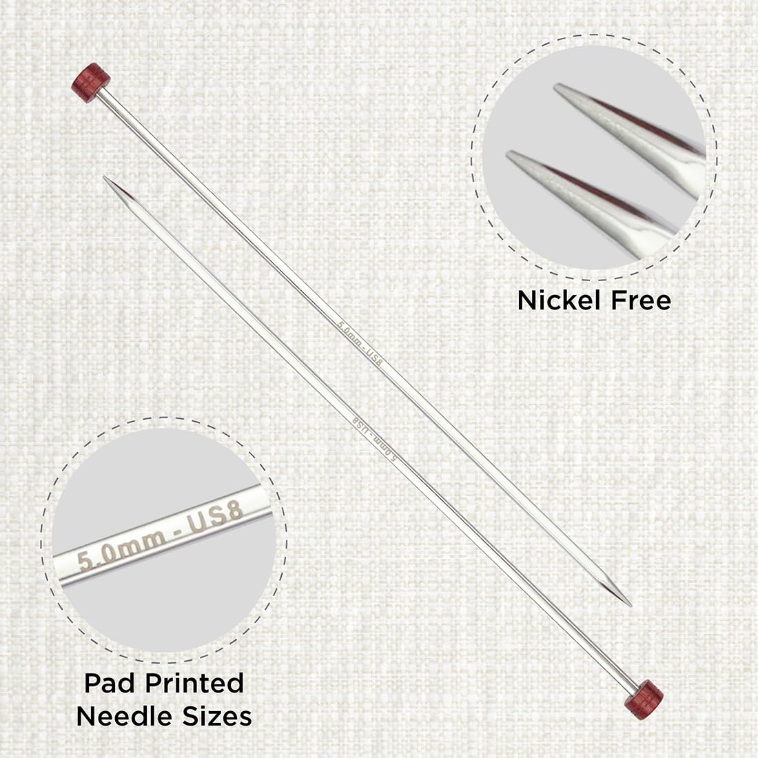 KnitPro Nova Cubics Single Pointed Needle 14