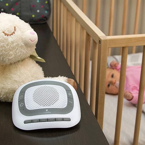 Miniatura 8 de MyBaby SoundSpa - Máquina de ruido blanco para bebés  6 canciones de cuna calmantes para recién nacidos, terapia de sonido para viajes, relajación,