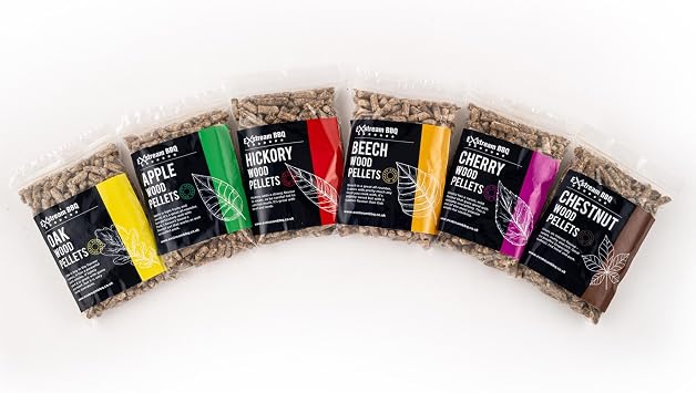 BBQ Variety Pack 6 x 150g Hardwood Pellets For Use With Barbecues, Smokers & Ninja Woodfire Resealable Bags