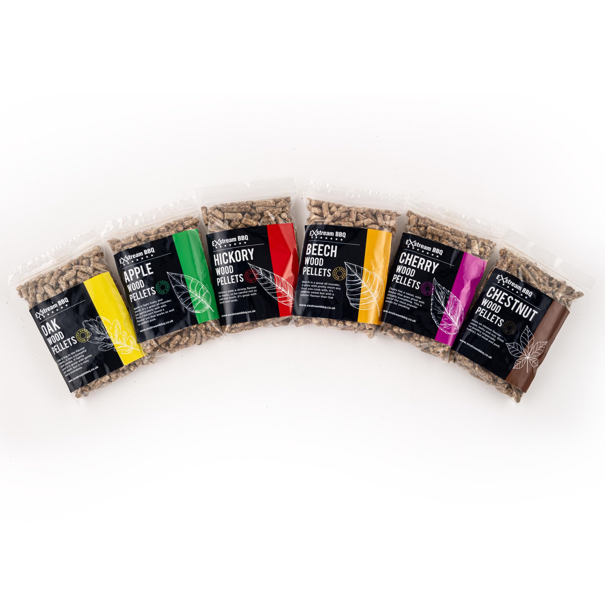 BBQ 150g Lot de Pellets Variété Pour Utilisation Avec Les Fumeurs Électriques Ninja - Sacs Rescellables (Lot Variété)