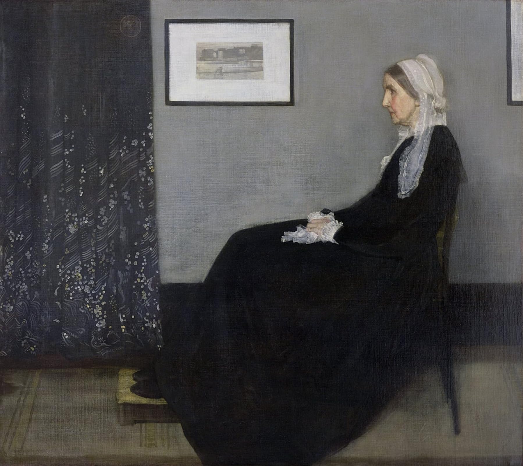 Artxlxxbn No Frame Famous Prints Artwork Pictures Poster Painting Art Arrangement In Grey And Black By Jamess Abbott Mcneill Whistler Artwork Landscape Pictures For Home Decor 60X90cm