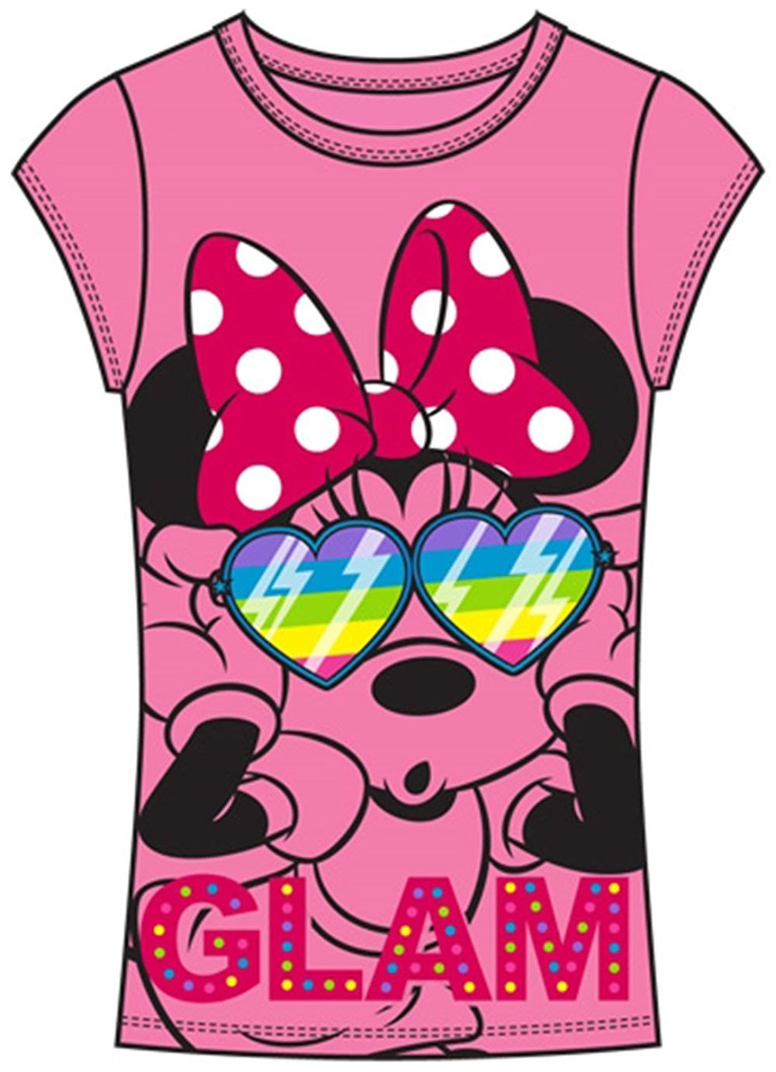 Top Girls Fashion Top Minnie Mouse Miss Glam Shocking Pink (Medio)