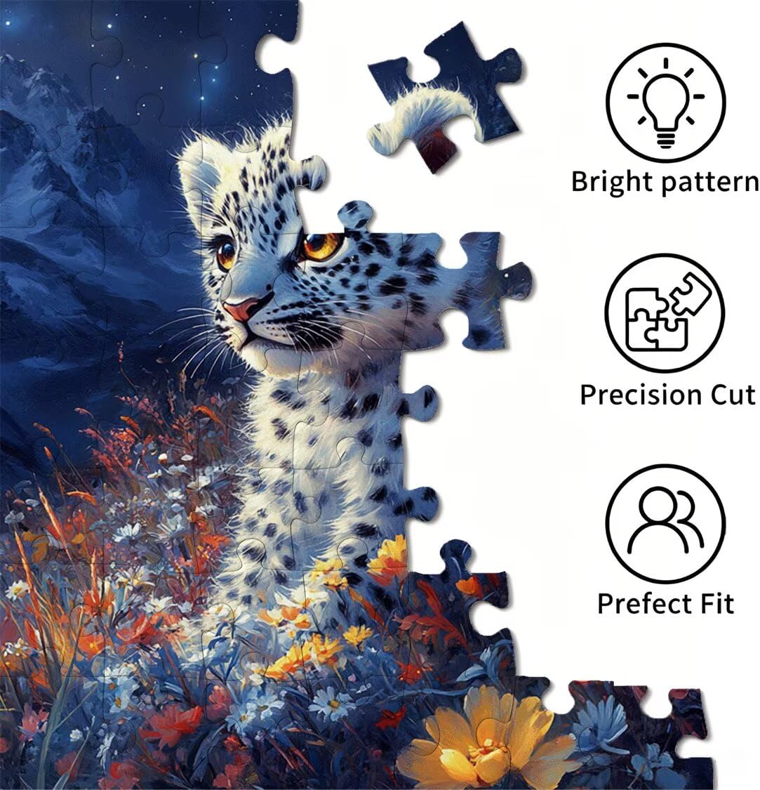 Puzzle 3000 Pezzi Leopardo Puzzle Legno Vista, n-5