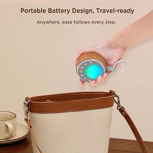 Miniatura 5 de Peakeep Máquina de sonido portátil de ruido blanco, luz para dormir para adultos y bebés, altavoz claro y fuerte, audio continuo de 25 horas,