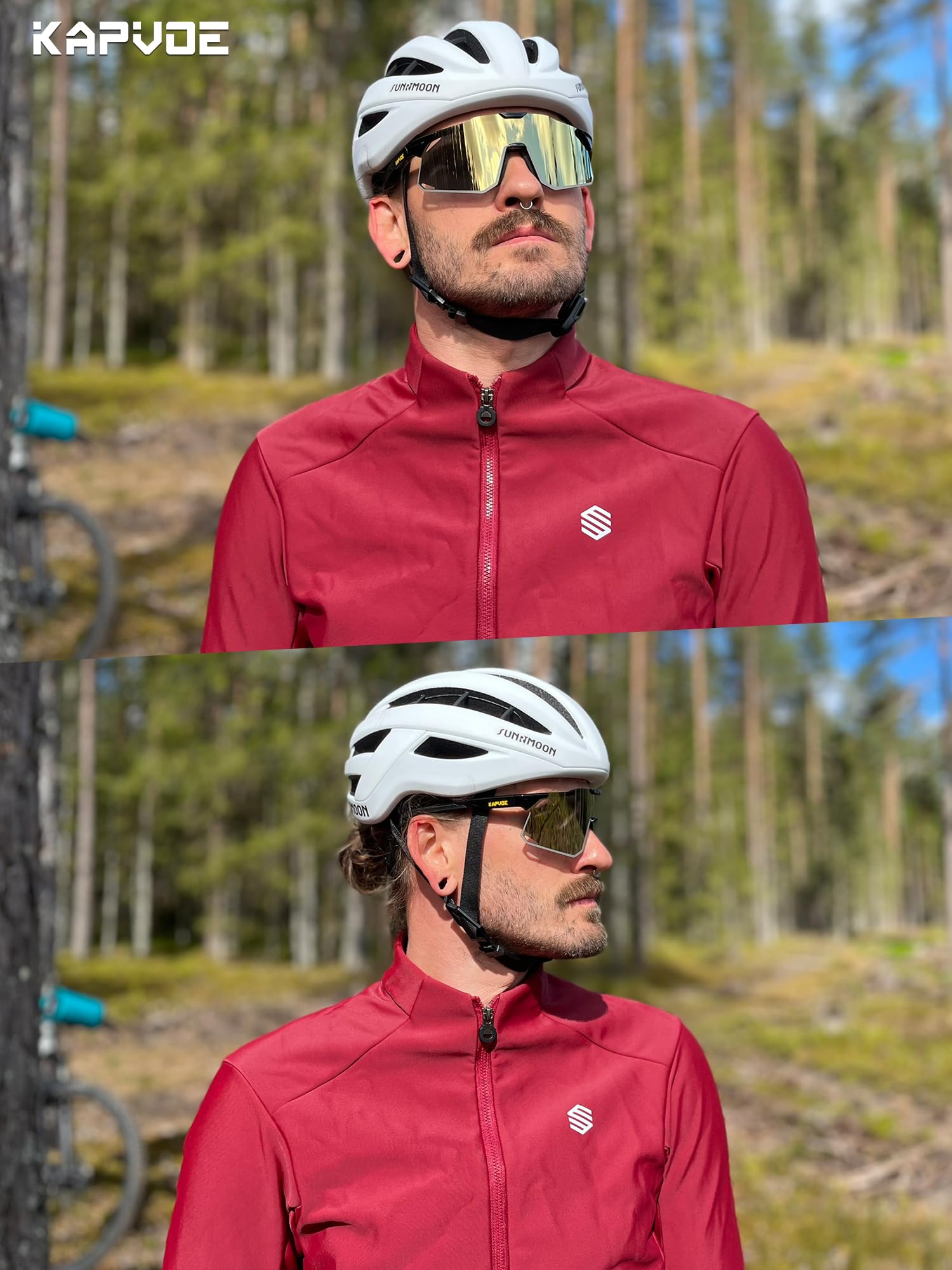 KAPVOE Gafas Ciclismo Fotocromáticas Hombre Mujer MTB Bicicleta K347