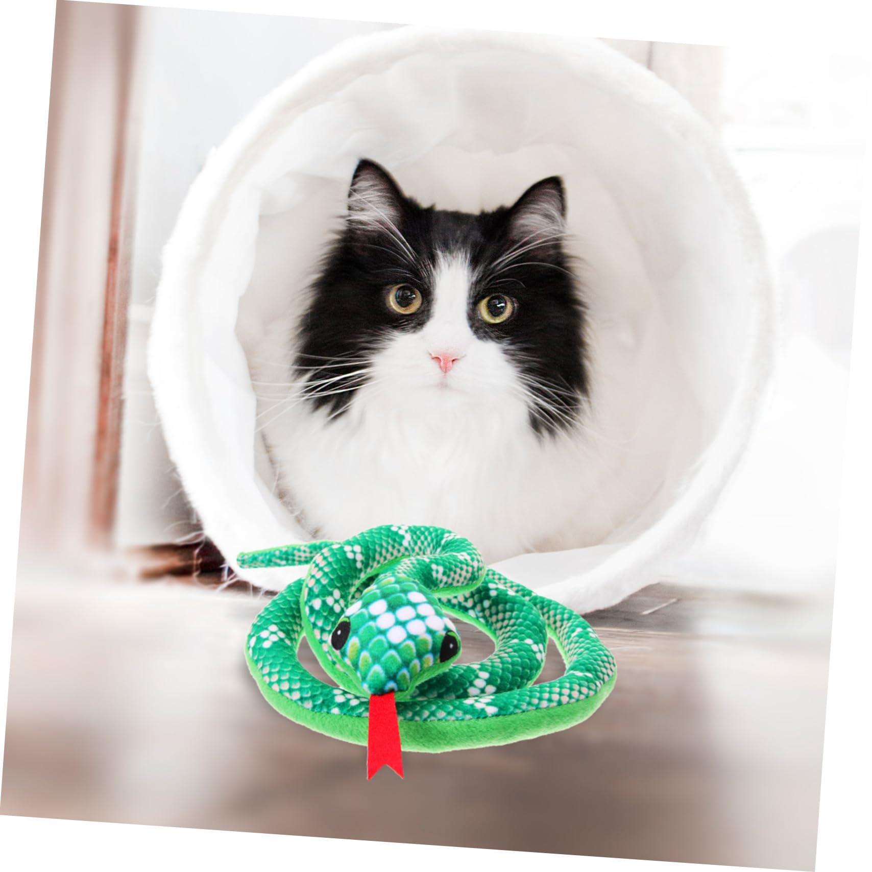 Toyvian Jouet pour Chat Serpent à l'herbe à Chat en Peluche Vert Clair | Jouets pour Chats Serpent, Petits Jouets pour Chats, Chaton Intérieur, pour Chats Intérieur, Fête Halloween