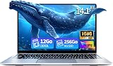LPNAWZ Ordinateur Portable 14,1 Pouces, 12Go DDR4 RAM 256Go SSD Processeur Celeron N3710, 5000mAh Écran IPS 180° PC Portable Win 11 Laptop WiFi5 USB3.0 Mini HDMI BT pour Bureau Études - 1