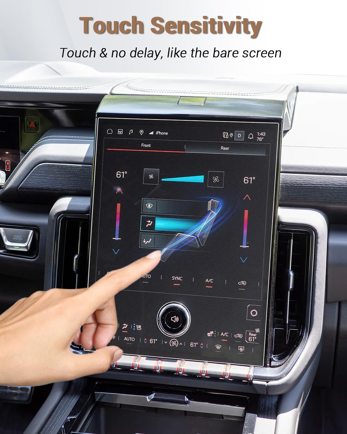 (3Pack) 2026 GMC Yukon Ultimate Screen Protector Anti Glare Matte for 2025 GMC Yukon XL Elevation/AT4/AT4 Ultimate/Denali/Denali Ultimate 16.8" & 12.6" Rear Media Screen Yukon AT4 Ultimate Accessories