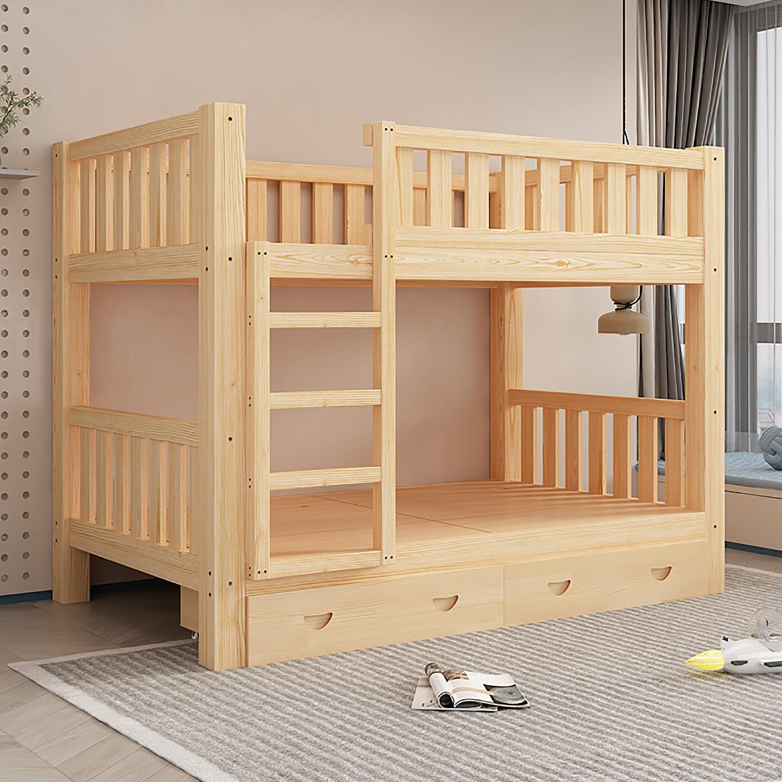 Amazon｜NOBBAT ロフトベッド システムベッド 木製 2段ベッド