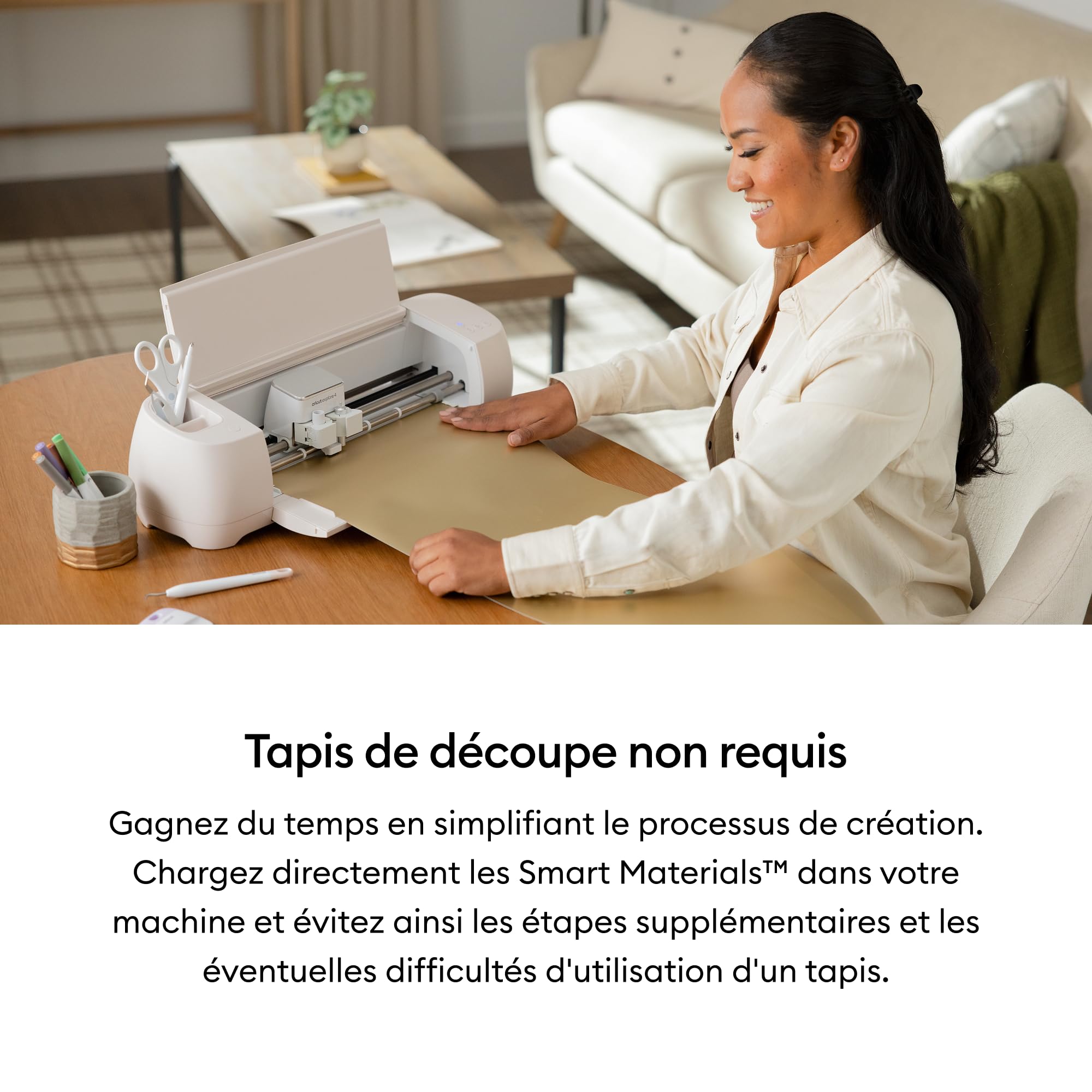 Vinyle Permanent Intelligent Cricut 33x640 cm 1 feuille (Noir)