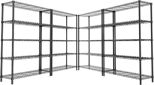 Miniatura 22 de Estantes de Almacenamiento Resistentes, 48" L x 20" A x 72" Al Unidad de Estantería de Garaje Soporta 2000 LBS, Estante de Utilidad de Metal