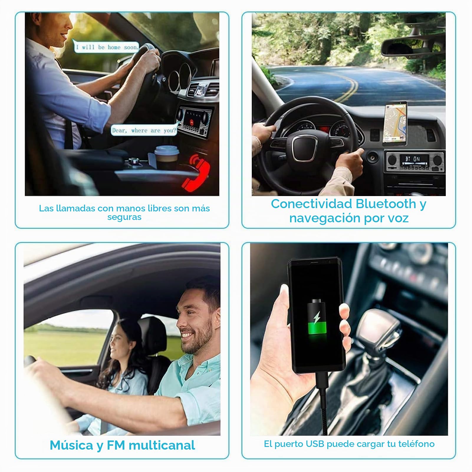 Radio Para Coche, Bluetooth Radio Coche Manos Libres, 2 Perilla Single Din 60wx4 Fm Manos Libres Radio Para Automóvil Oldtimer Mp3 Aux Usb U-disk Audio Con Control Remot