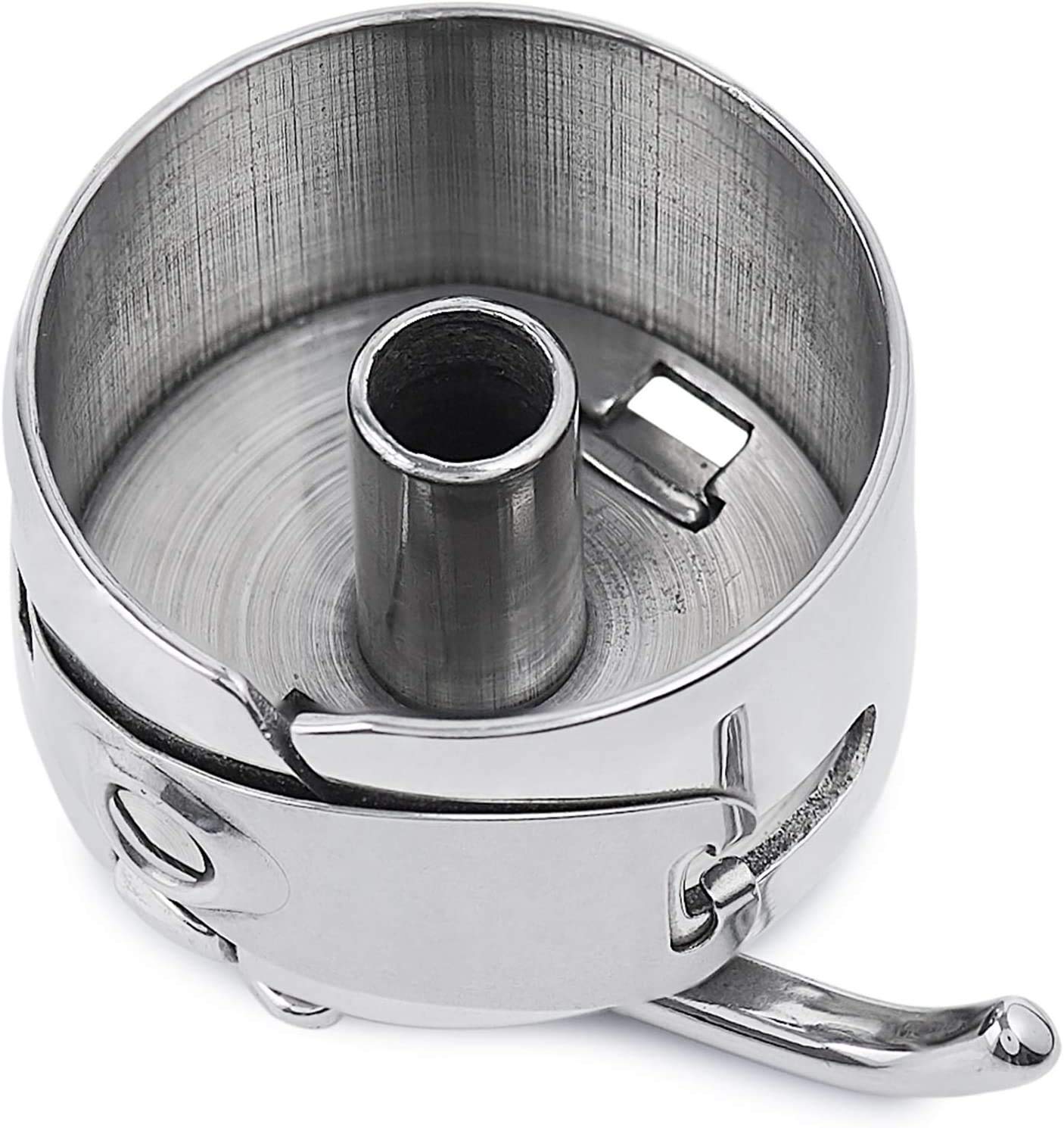 SSKR Metal Sewing Bobbin Case for All Type of Sewing Machines Suitable for One Side Flat Needle Machines (Silver) -3 Piece — Amazon image 4