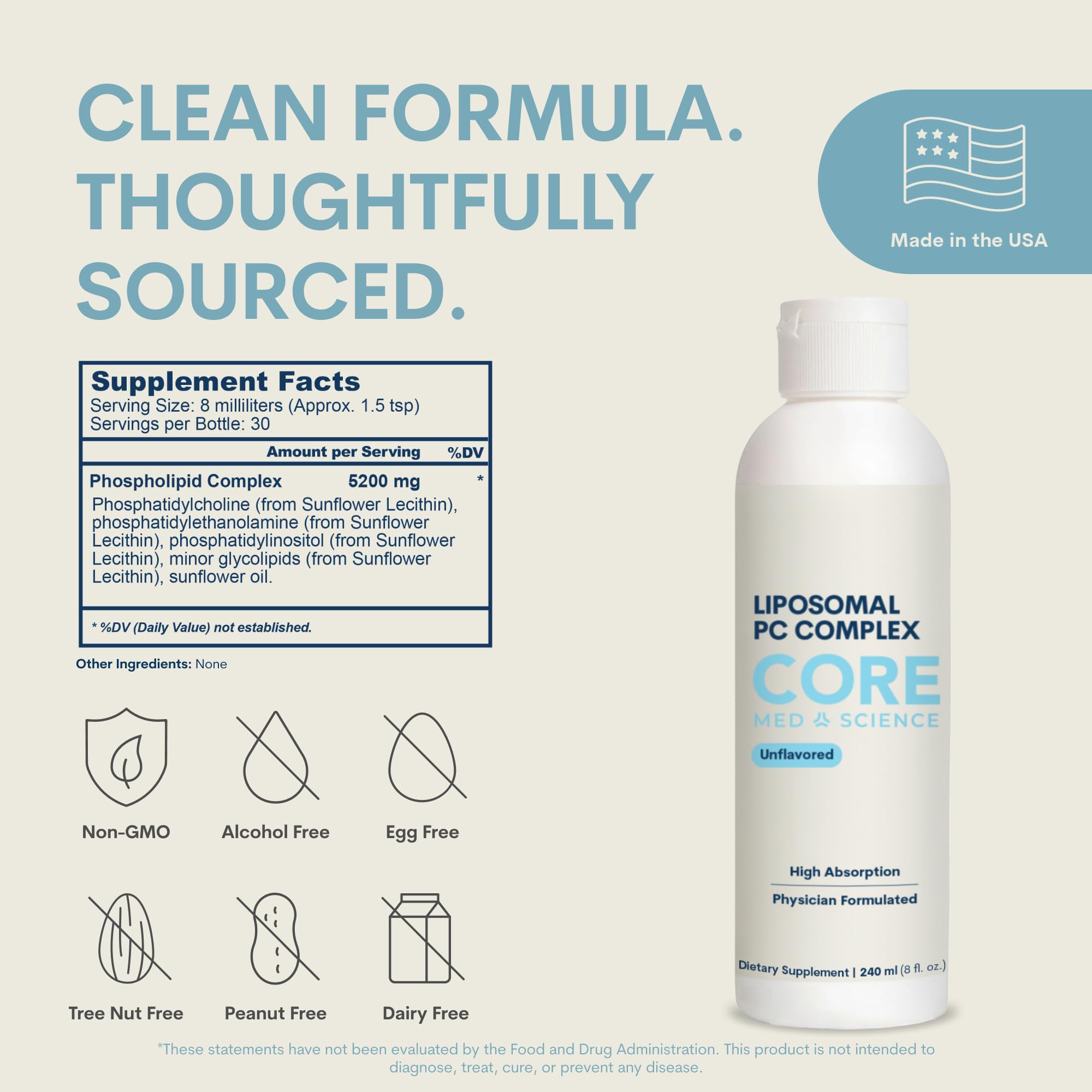 Core Med Science Liposomal Phosphatidylcholine Supplement - 8 Fl Oz — Amazon image 3