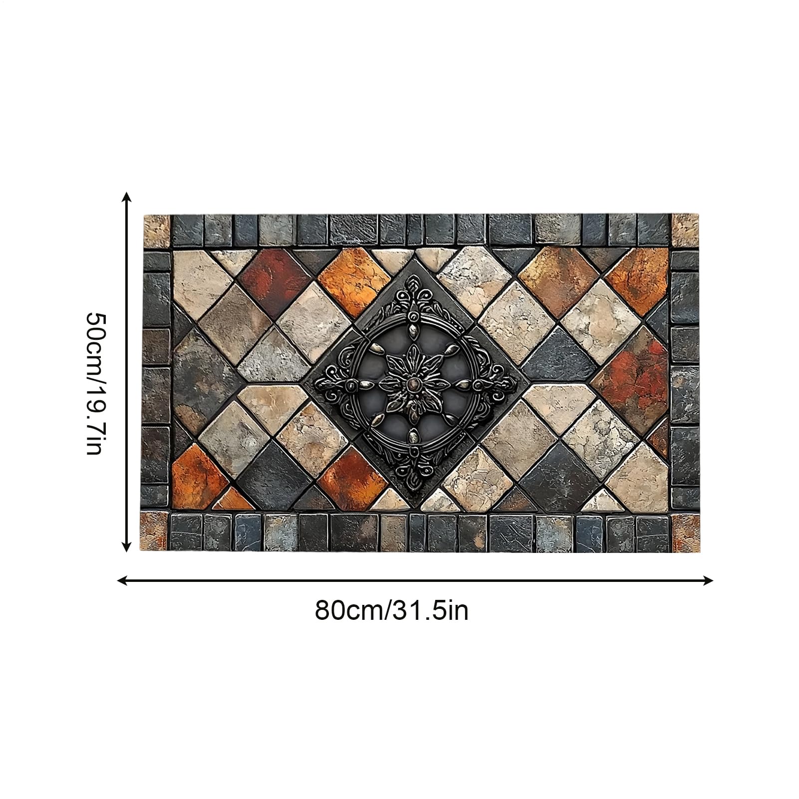 Generico Tappeto Retro Morbido Lavabile Antiscivolo | Tappeto Decorativo Ingresso Ingresso Soggiorno Sala Da Pranzo Bagno Cucina Balcone Amanti Arredamento Proprietari Casa